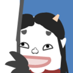 角の生えた昔の女性