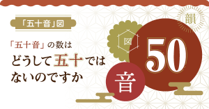 五十音の数はどうして五十ではないのですか