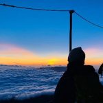 富士山から見た夜明けの雲海